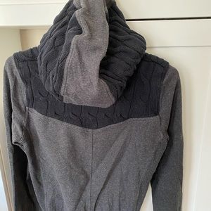 Lululemon grey hoodie with black sweater accents